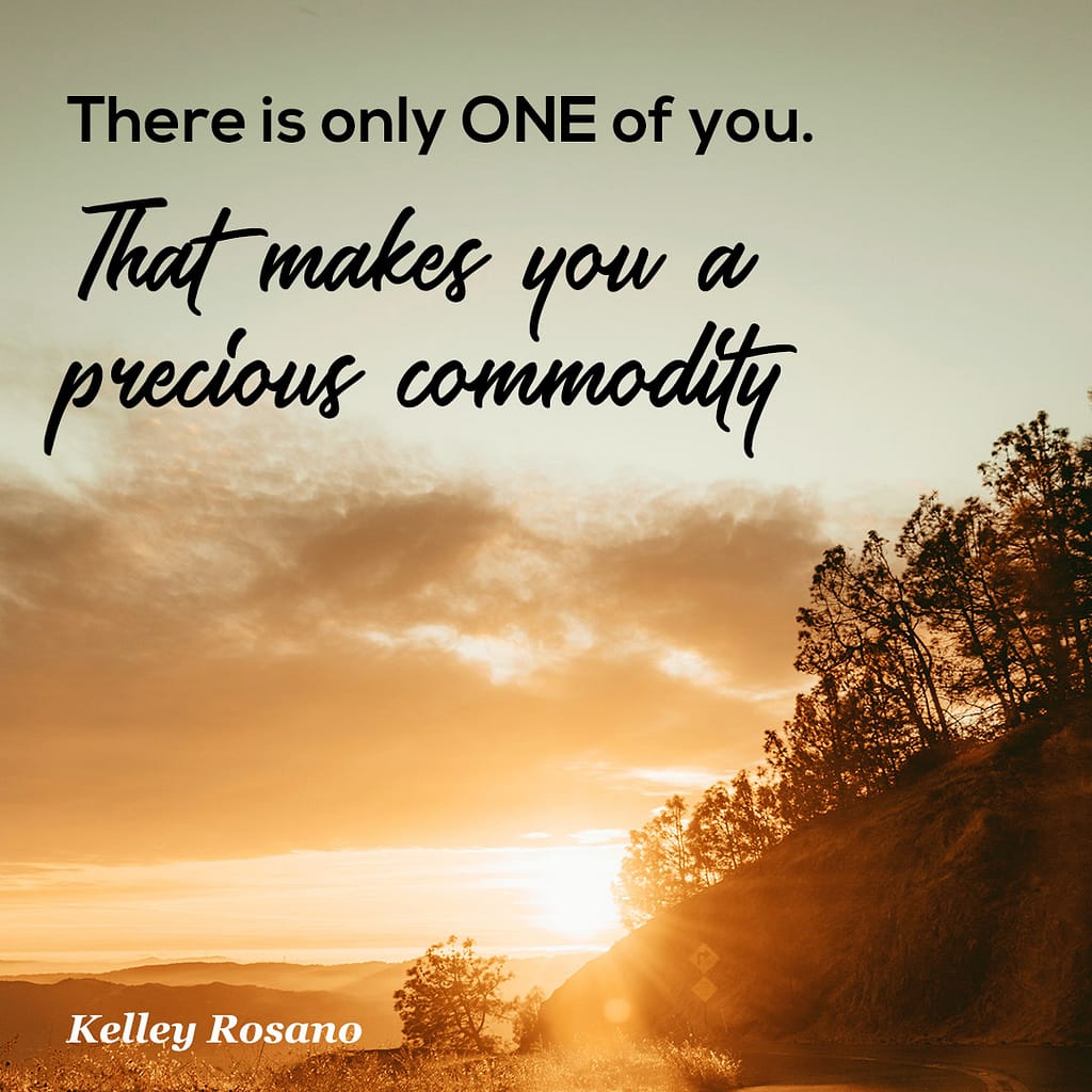 Sunset hillside with inspirational quote overlay