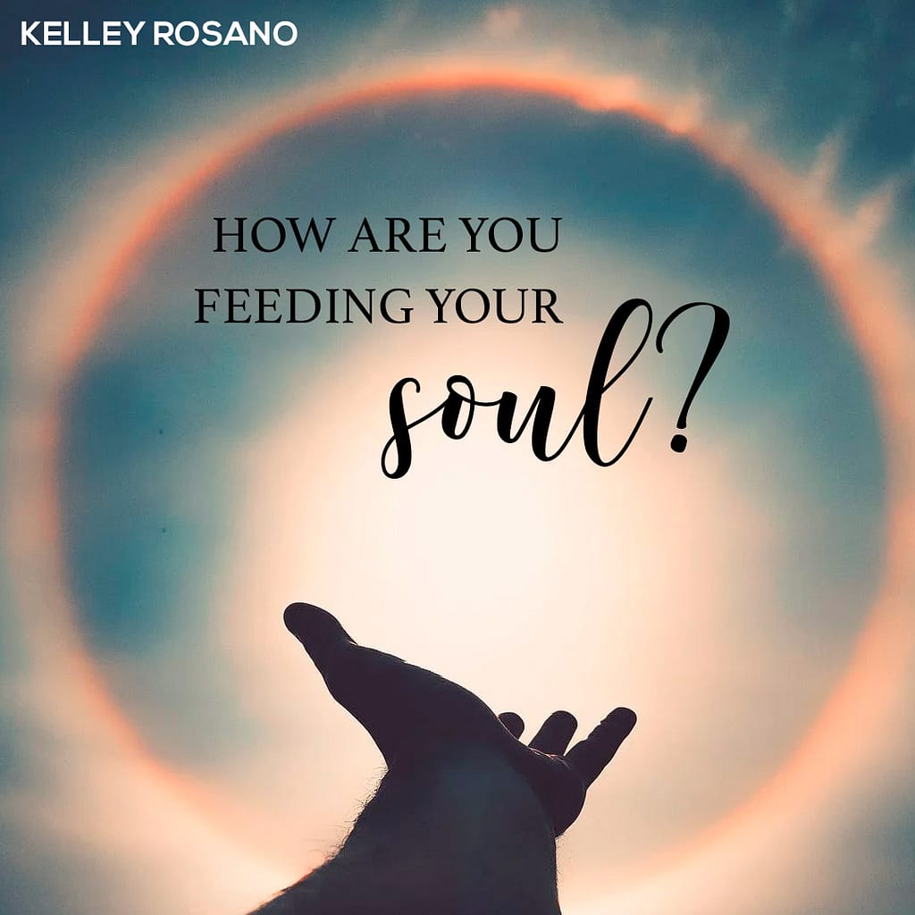Hand reaching toward glowing halo with inspirational text