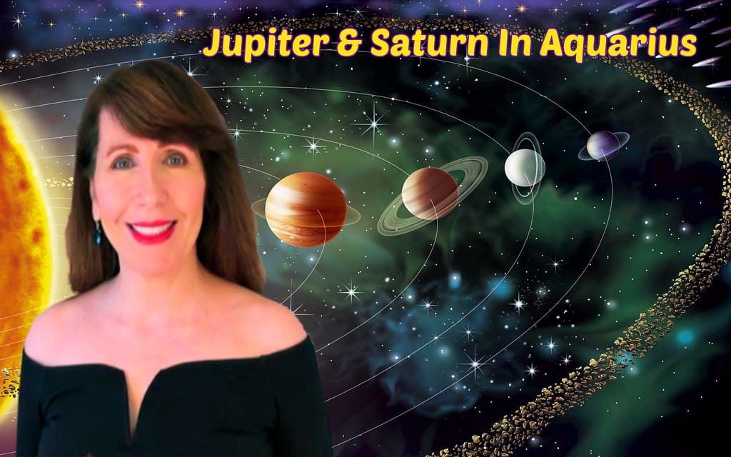 Woman with Jupiter and Saturn in Aquarius
