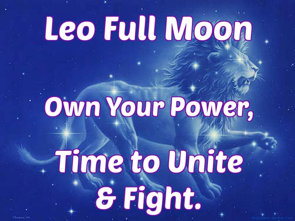 Leo full moon lion and empowering message