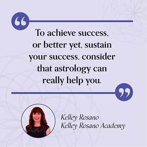 Astrology success quote card with portrait