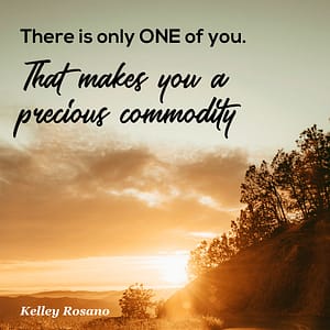 Sunset hillside with inspirational quote overlay