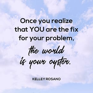 Inspirational quote on sky background, Kelley Rosano