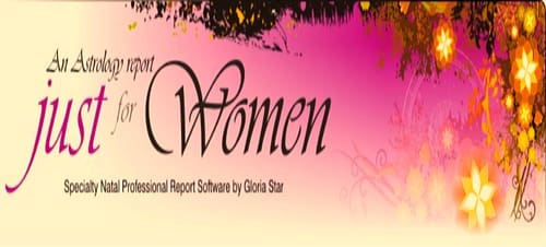 Pink floral astrology banner "just for Women