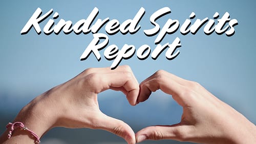 Hands forming heart with "Kindred Spirits Report